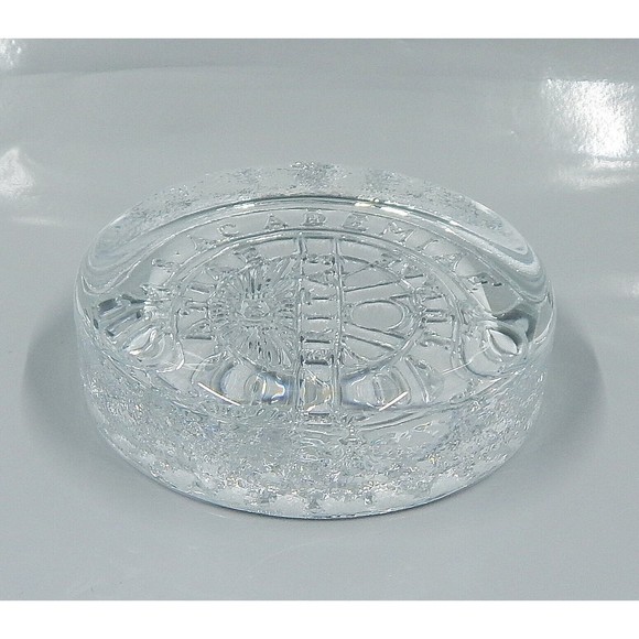 Art Glass Hockey Puck Souvenir Uppsala University Ubsaliensis S Academiae Sweden - Picture 6 of 9